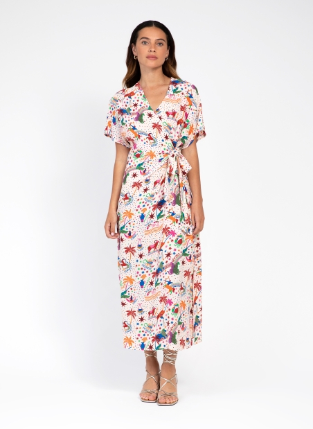 Wrap Midi Dress MITCHY