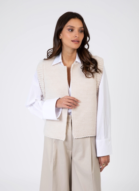 sleeveless knitted cardigan LEGRINGOU