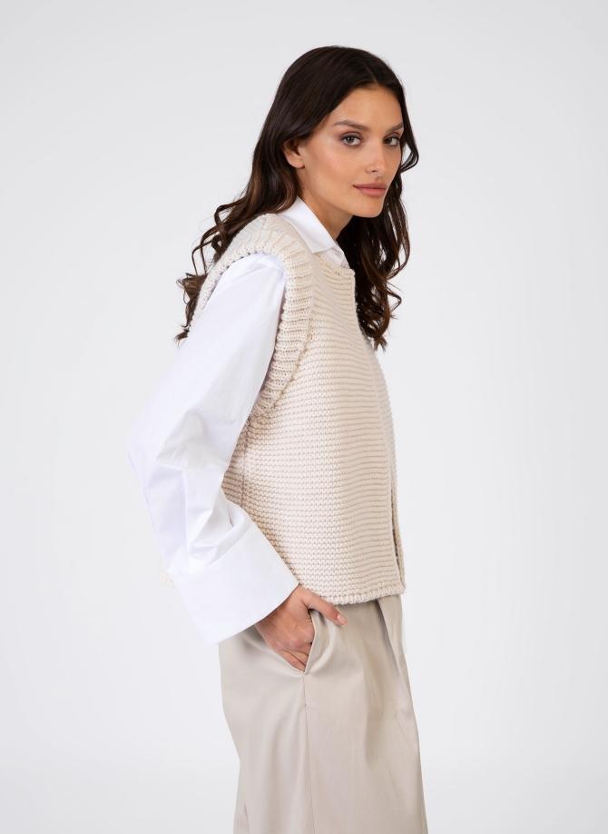 Cardigan sans manches en maille LEGRINGOU