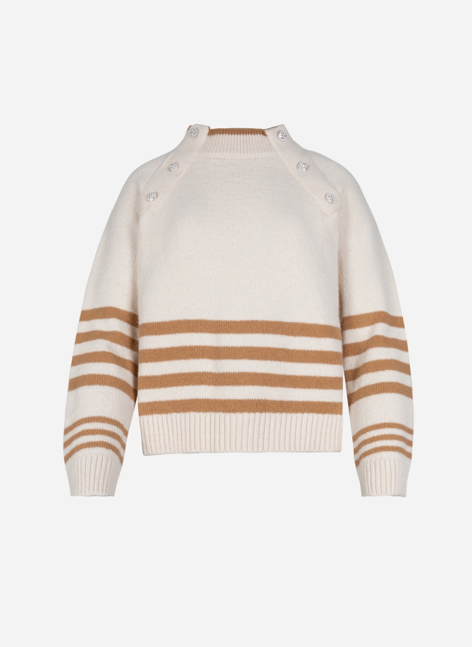 jeweled button sailor sweater VICENZO