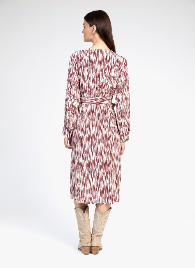 Printed wrap dress in Moroccan crepe MALILA