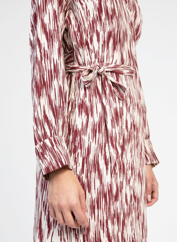 Printed wrap dress in Moroccan crepe MALILA