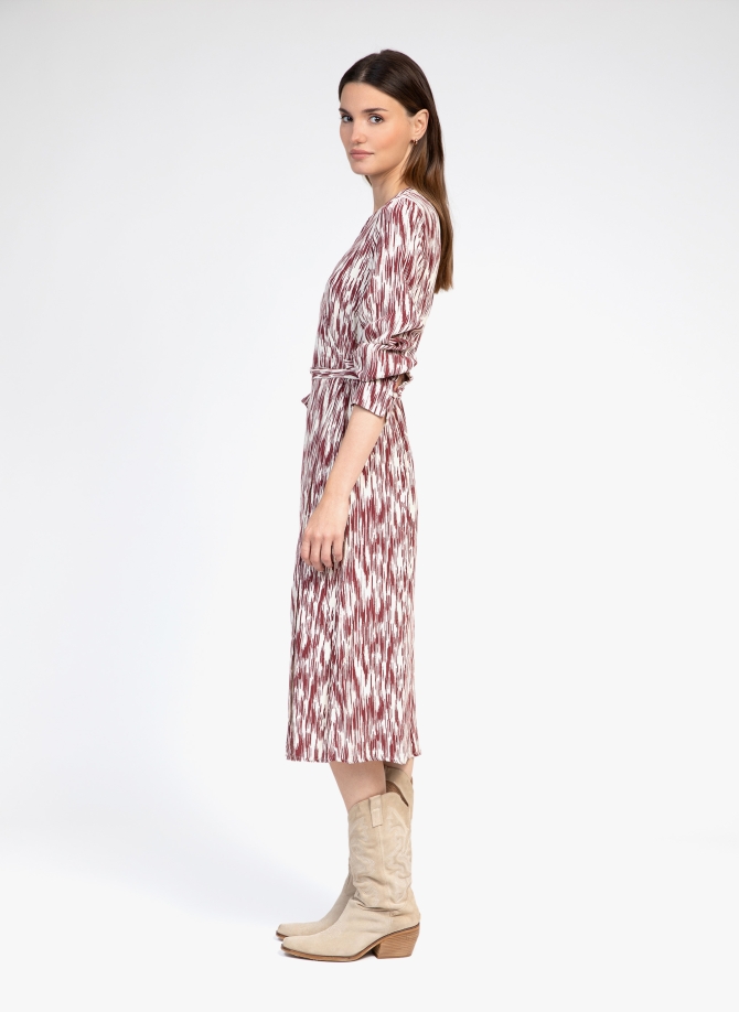 Printed wrap dress in Moroccan crepe MALILA