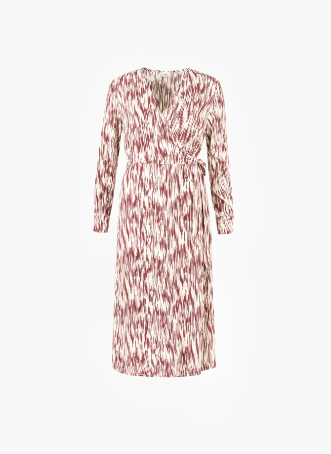 Printed wrap dress in Moroccan crepe MALILA