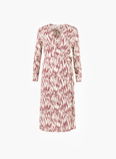 Printed wrap dress in Moroccan crepe MALILA