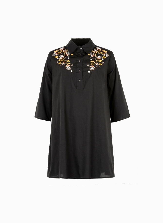 Short embroidered shirt dress OLALY