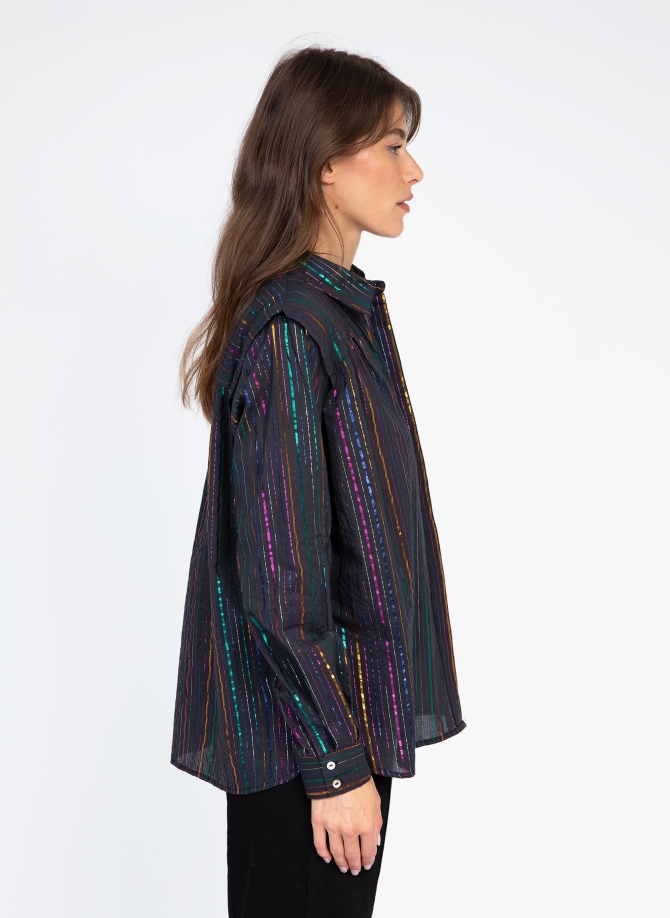 Chemise rayées multicolore et brillante SHALOW