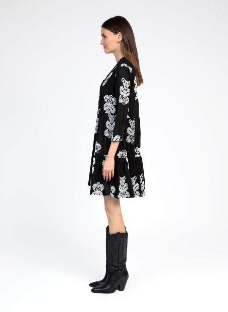 Embroidered short dress OVIANNA