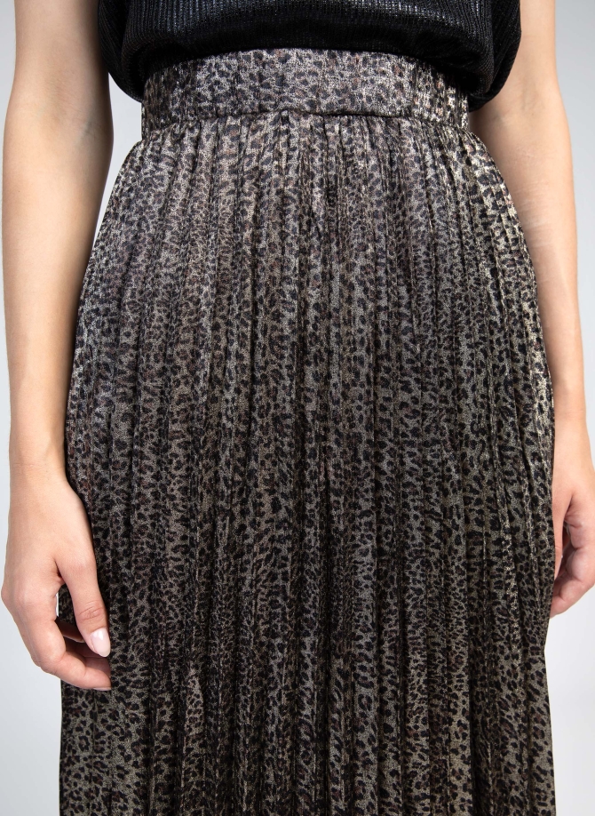 Leopard pleated skirt JUSTIVA