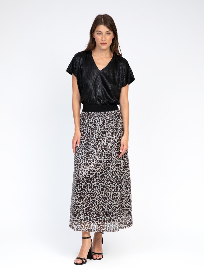 Leopard sequin skirt  JALYS