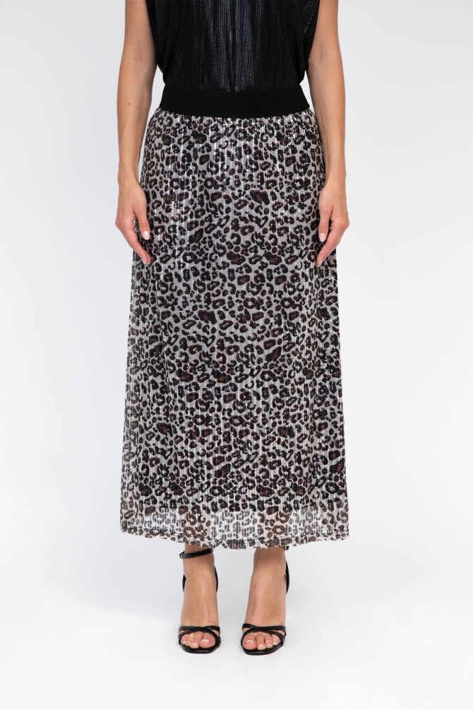 Leopard sequin skirt  JALYS