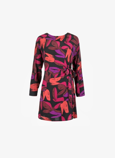 Flowy printed knotted dress MOLOJOI