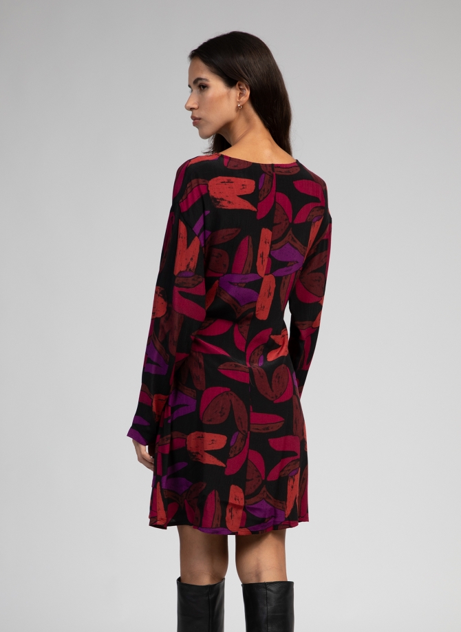 Flowy printed knotted dress MOLOJOI