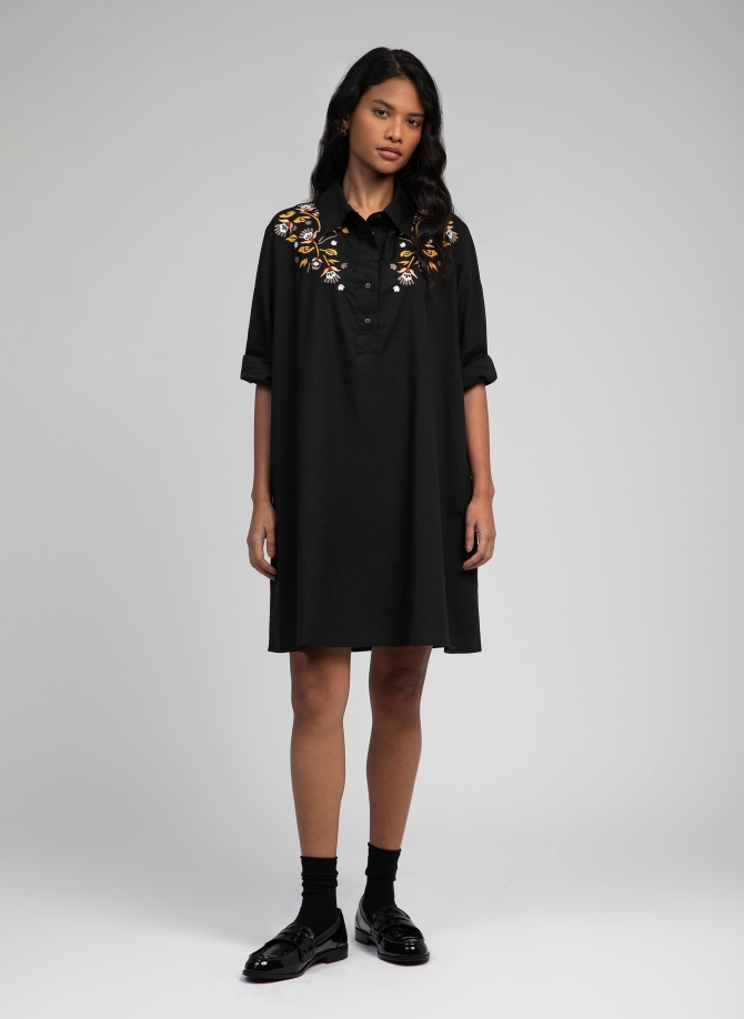 Short embroidered shirt dress OLALY