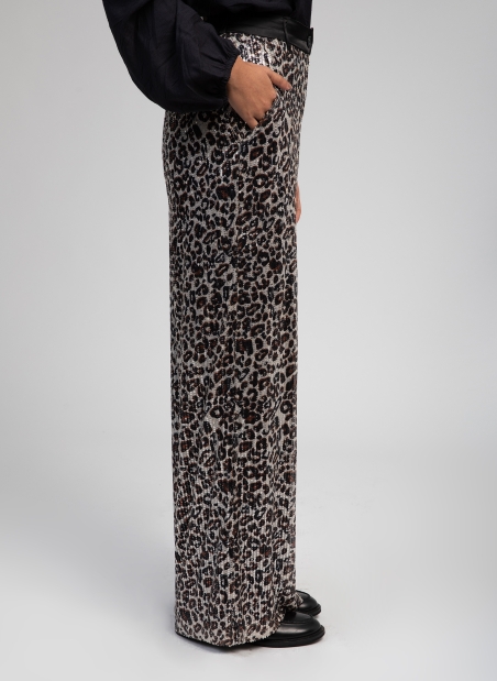 Leopard sequin pants PERRIT