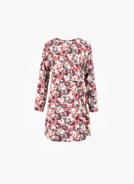 Flowy printed knotted dress MOLOJOI