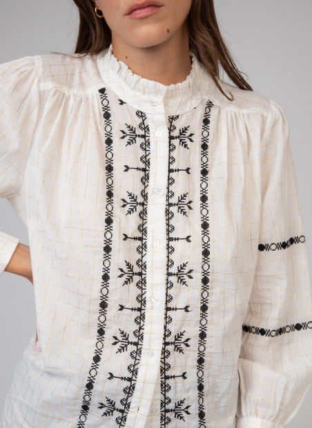 Blouse brodée SARIKA