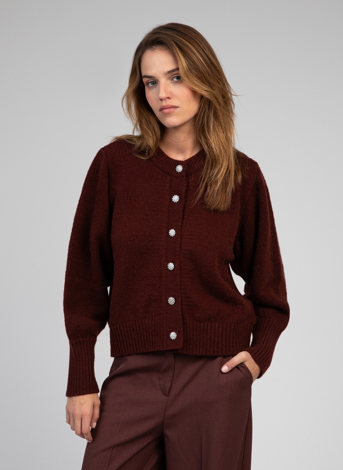 VELICIA buttoned knit cardigan