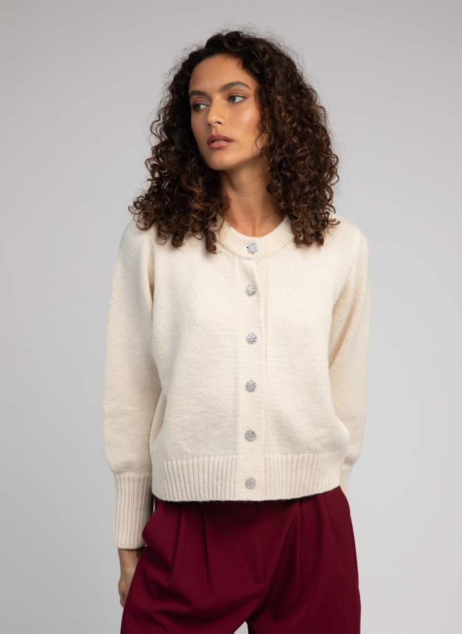 VELICIA buttoned knit cardigan