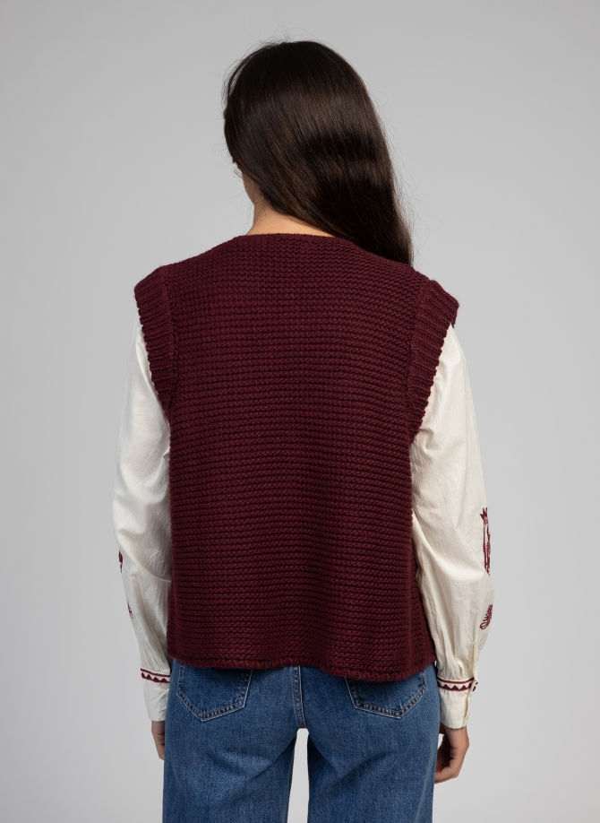 Cardigan sans manches en maille LEGRINGOU