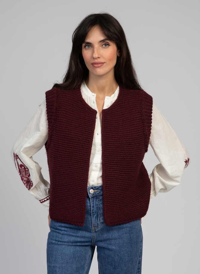 Cardigan sans manches en maille LEGRINGOU