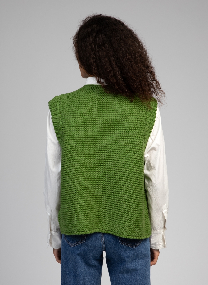 Cardigan sans manches en maille LEGRINGOU