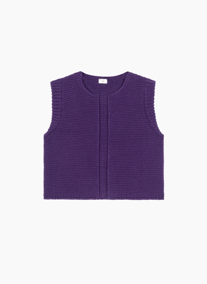 Cardigan sans manches en maille LEGRINGOU